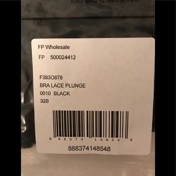 NWT FREE PEOPLE Lace Plunge Underwire Bra 32B - Picture 6 of 6